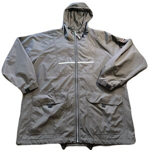 Vintage Toyota Motor Sports Men's Gray Hooded Jacket Size L-NASCAR